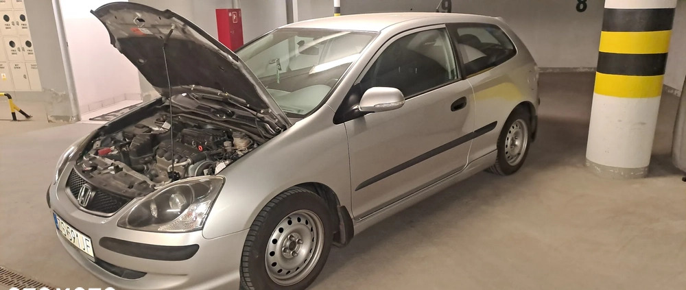 Honda Civic cena 12900 przebieg: 135000, rok produkcji 2004 z Szczecin małe 67